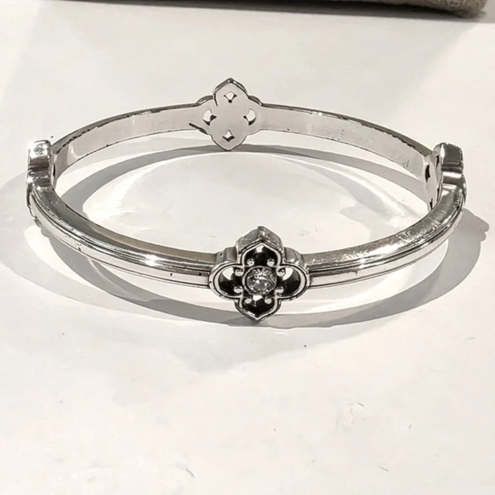 Brighton Toledo Silver Bracelet with‎ Floral Swarovski Crystal Accents